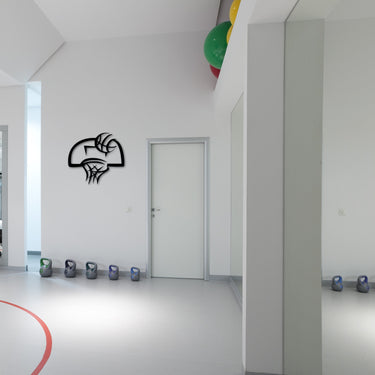 Basketball Hoop Sign | Metal Wall Art | Kids Room Decor | Basketball Coach's Gift | Sports Decor  | Father's Day Gift for Him | Sports Sign